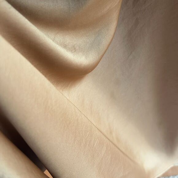 All Saints Dress Two in One Tierny Roll Neck Sweater Slip Midi Brown Camel Med - Picture 13 of 13